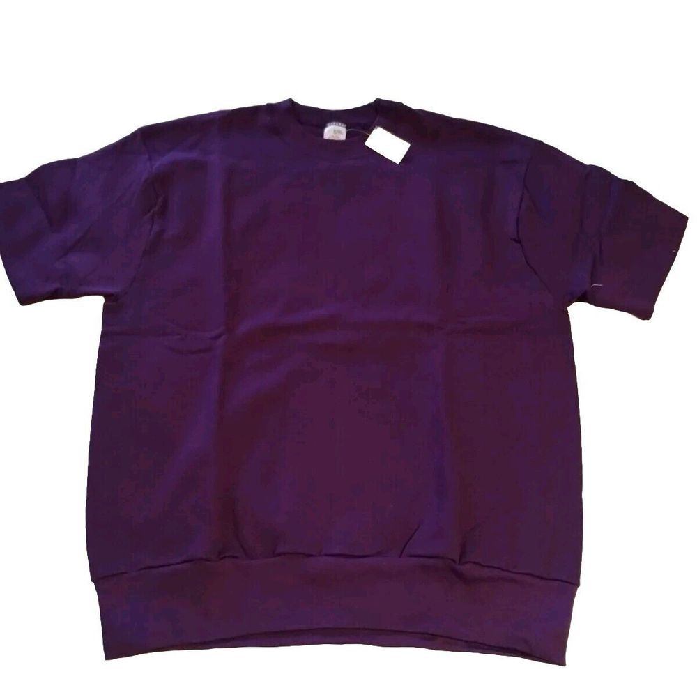 vintage fruit of the loom shortsleeve sweatshirt blank New USA Purple Large